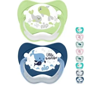 NIP Family Силикон - Залъгалки етап 1, 0-6 месеца, 2 бр.