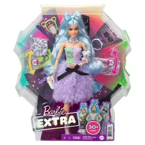Mattel Barbie Extra Blue Hair Deluxe - Кукла с домашен любимец и аксесоари, над 30 визии