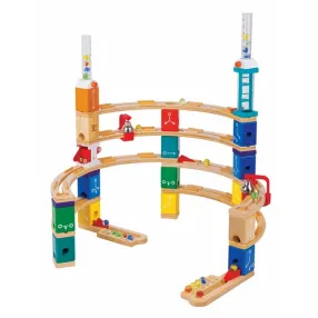 Hape Quadrilla Усъвършенствано кодиране - Комплект дървена писта с топчета, 159 части