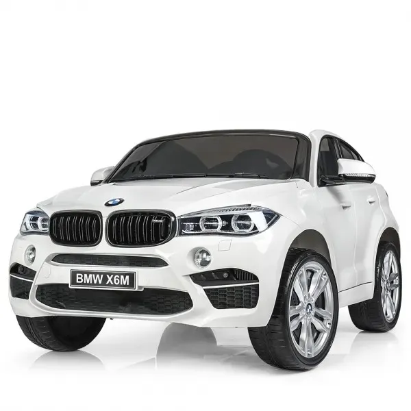 Продукт Двуместен акумулаторен джип BMW X6M с меки гуми и 2 кожени седалки - 0 - BG Hlapeta