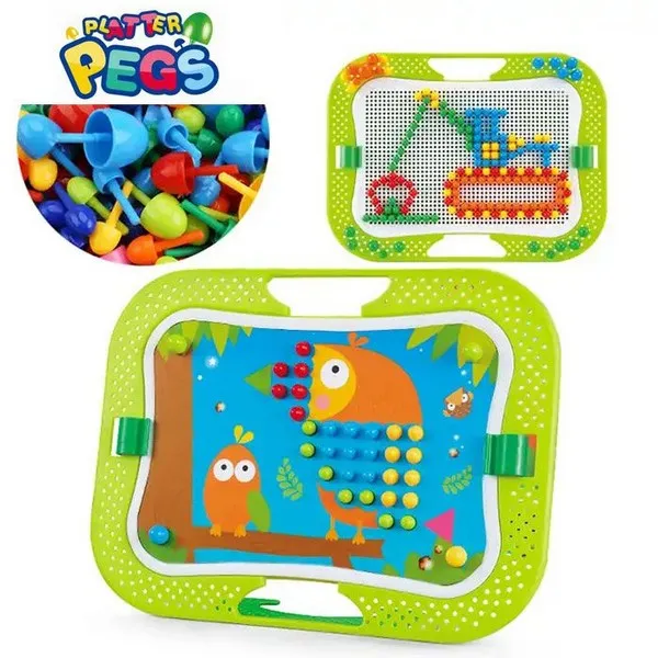 RTOYS - Детска мозайка с дъска с 4 шаблона, 268 части