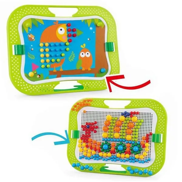 Продукт RTOYS - Детска мозайка с дъска с 4 шаблона, 268 части - 0 - BG Hlapeta