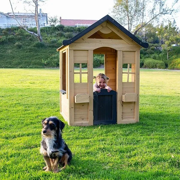 Продукт GINGER HOME - Детска Къща, Дървена, Игра на Открито в Двора и Градината, 140 х 112 x 108 см. - 0 - BG Hlapeta