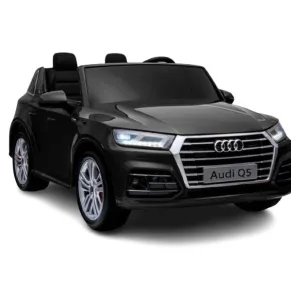 Двуместен Акумулаторен джип Audi Q5 24V с меки гуми и кожена седалка