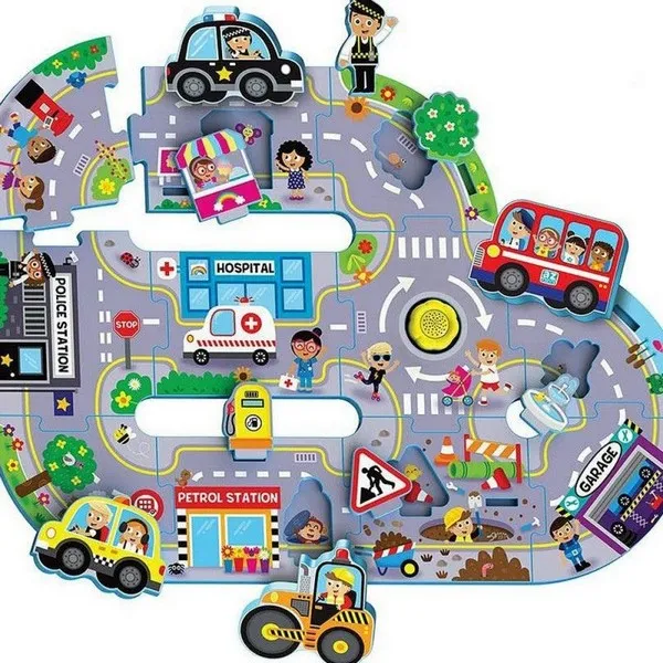 Claudio Reig Busy City - Детски пъзел 11 части