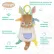 Playgro Fauna Friends - Мека плюшена кърпичка за гушкане Кенгуру, с клипс за закачане върху количка