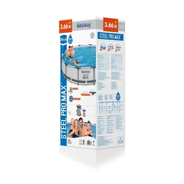 Продукт BESTWAY STEEL PRO MAX - Фамилен басейн с метална рамка 366x76см - 0 - BG Hlapeta