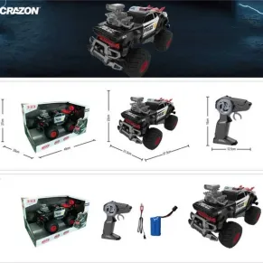 Crazon - Полицейски офроуд джип с ефектни звуци и RC управление 1:14