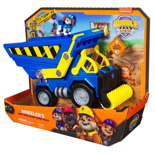 Продукт Paw Patrol Rubble and Crew Уийлър - Строителна машина със звукови и светлинни ефекти и кученце - 0 - BG Hlapeta