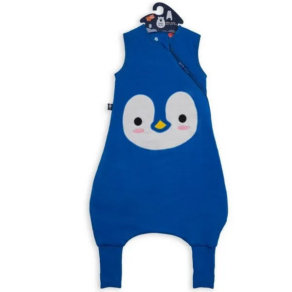 Продукт BabyBliss BlissJump Penguin - Спален чувал с крачета от органичен памук - 2.5 тог за температура 16-20 градуса - 0 - BG Hlapeta