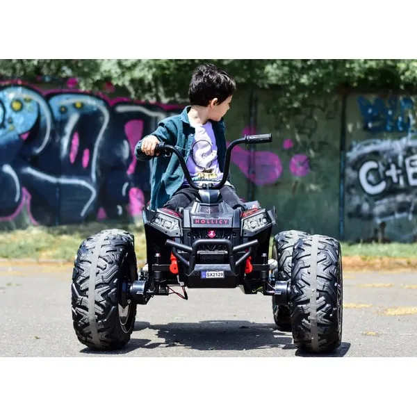 Продукт Детско Акумулаторно ATV Monster 4x4, 24V с меки гуми и кожена седалка - 0 - BG Hlapeta