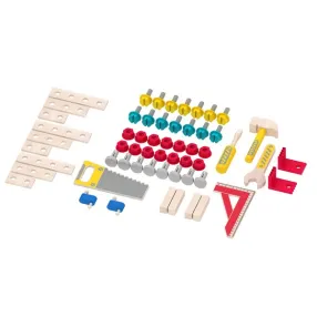 AcoolToy - Голяма детска дървена работна маса с инструменти