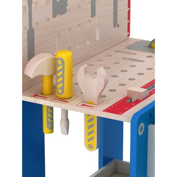 Продукт AcoolToy - Голяма детска дървена работна маса с инструменти - 0 - BG Hlapeta