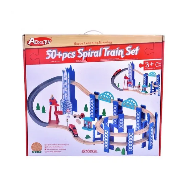 Продукт AcoolToy - Дървено влакче със спираловидни релси - 0 - BG Hlapeta