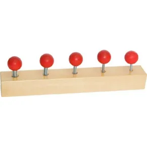 Smart baby Болтове с топка на дървено блокче - Монтесори материал