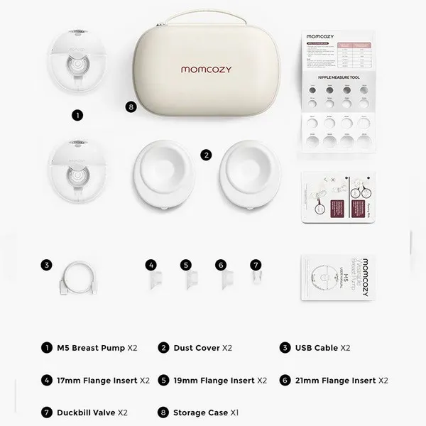 Продукт Momcozy M5 Hands-Free - Двойна електрическа помпа за кърма - 0 - BG Hlapeta