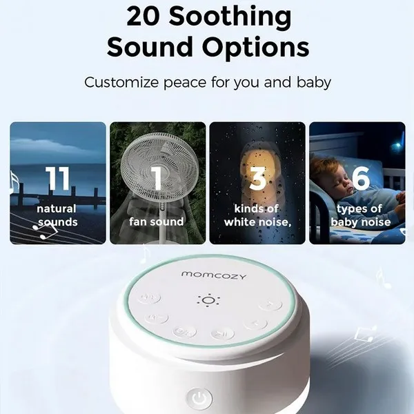 Продукт Momcozy - Музикална лампа с бял шум за бебета - 0 - BG Hlapeta
