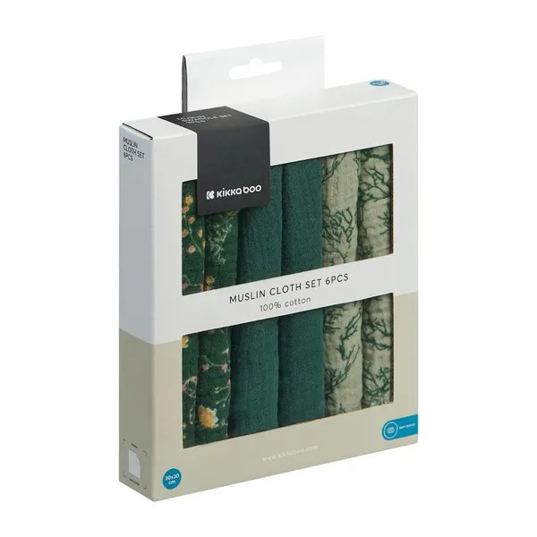 Продукт Kikkaboo - Комплект 6 бр муселинови кърпички 30х30 см - 0 - BG Hlapeta