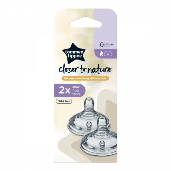 Продукт Tommee Tippee - Биберони за хранене Easi-Vent Slow - 1 капка 0м+ - 0 - BG Hlapeta