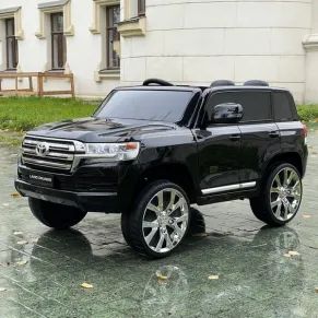 Акумулаторен джип TOYOTA LAND CRUISER ,12V батерия, C MP3, с меки гуми с кожена седалка
