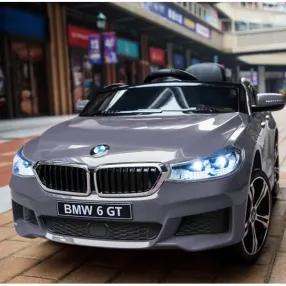 Акумулаторна кола BMW 6 GT,12V с меки гуми с кожена седалка 
