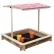 GINGER HOME - Детски Пясъчник с Регулируем Покрив с UV Защита, 117x117x113 см, Дървен – Идеален за Игра на Открито 4