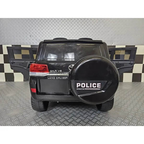 Продукт Акумулаторен джип Toyota Land Cruiser Police 12V, с меки гуми и кожена седалка - 0 - BG Hlapeta