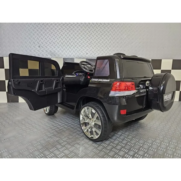 Продукт Акумулаторен джип Toyota Land Cruiser Police 12V, с меки гуми и кожена седалка - 0 - BG Hlapeta