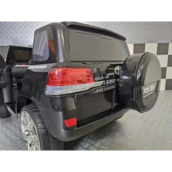 Продукт Акумулаторен джип Toyota Land Cruiser Police 12V, с меки гуми и кожена седалка - 0 - BG Hlapeta