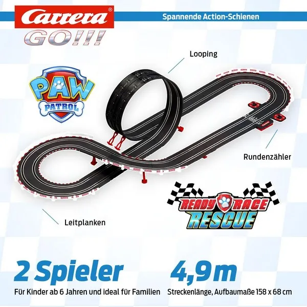Продукт Carrera Paw Patrow - Състезателна писта, 4.9м - 0 - BG Hlapeta