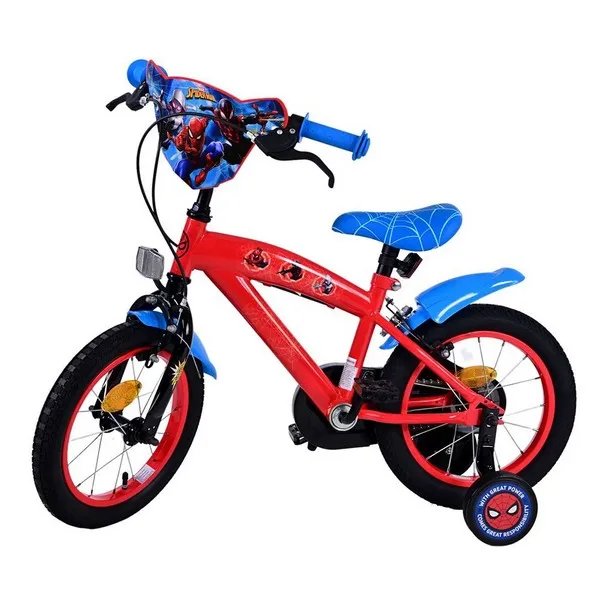 E&L Company Ultimate Spider-Man - Детски велосипед с помощни колела,14 инча