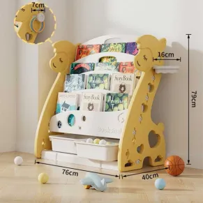 Feelkids - Детска комбинирана етажерка за книги и играчки