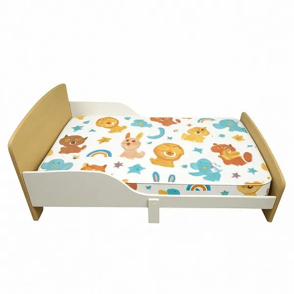 Продукт GINGER HOME - Детско Дървено Легло със Защита и Подматрачна Рамка 140/70 см - 0 - BG Hlapeta