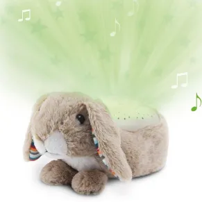 ZAZU Зайчето Ruby - Музикален прожектор за бебе, със звук на сърцебиене, със сензор за плач