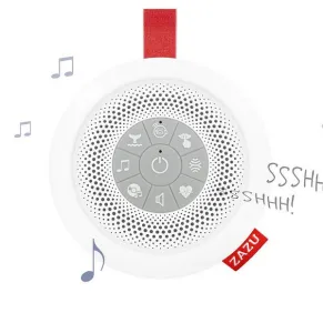 ZAZU Suzy - Музикална кутия за легло и количка със звук на сърцебиене и бял шум, със сензор за плач