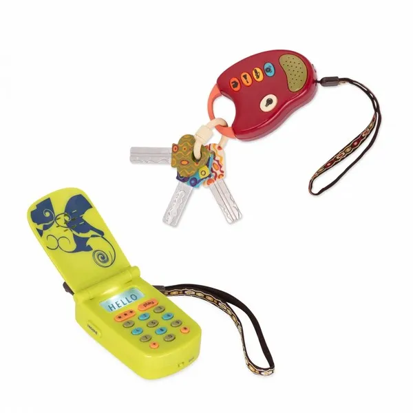 Продукт Battat -- Комплект детски интерактивен телефон и ключ дистанционно, 2 части - 0 - BG Hlapeta