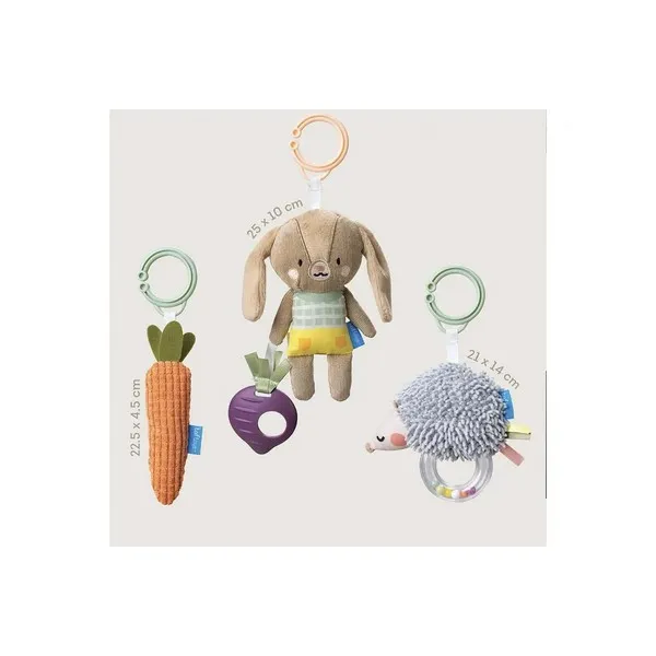 Продукт Taf Toys Джени, Спайк и Морковът - Комплект интерактивни плюшени играчки, 3 броя - 0 - BG Hlapeta