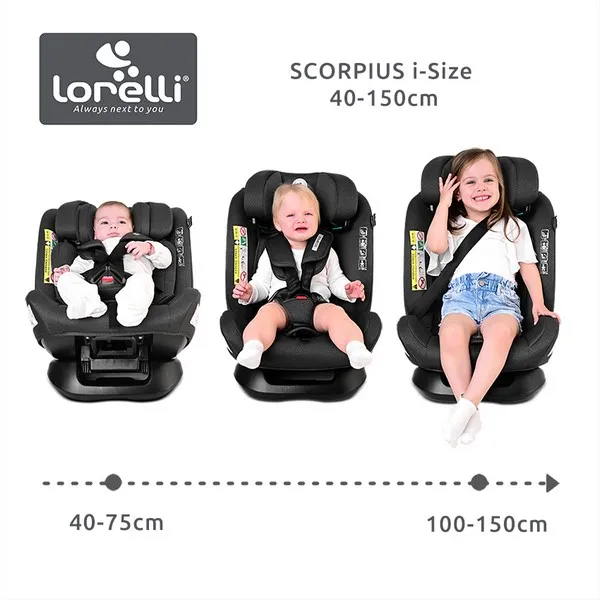 Продукт Lorelli SCORPIUS - Стол за кола i-Size, 40-150 см. - 0 - BG Hlapeta