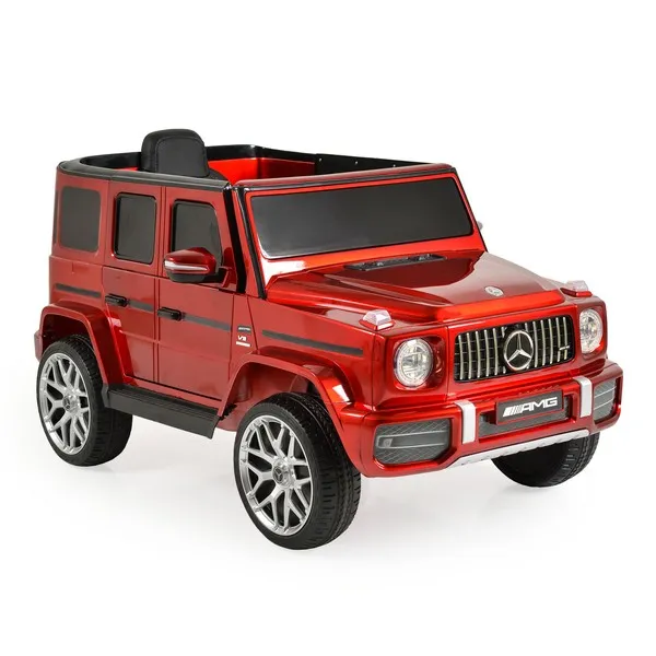 Продукт Акумулаторен джип Mercedes-AMG G63 12V, с меки гуми и кожена седалка - 0 - BG Hlapeta