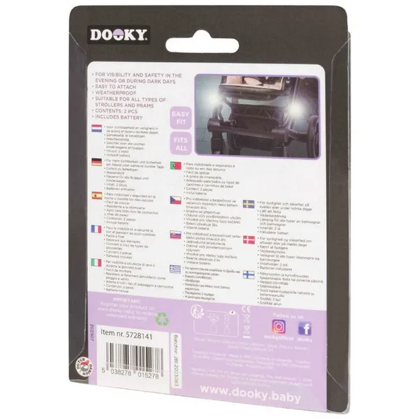 Продукт Dooky - Предпазни светлини за бебешка количка 2бр. - 0 - BG Hlapeta