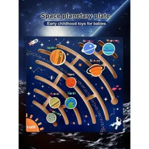 Слънчева система - Дървен образователен пъзел