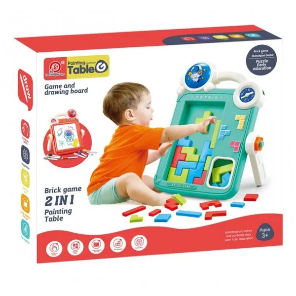 Продукт Jolly Toy - Двустранна дъска за рисуване с тетрис - 0 - BG Hlapeta