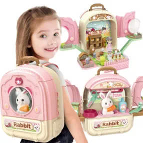 Jolly Toy - Детски ветеринарен комплект и къщичка за животни в куфарче