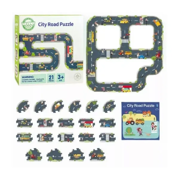Продукт Jolly Toy Градски път - Детски пъзел, 21 части - 0 - BG Hlapeta