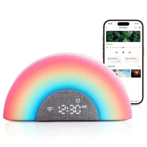 Momcozy Rainbow - Музикална лампа с бял шум за бебета 7 режима, 34 мелодии, управление с мобилно приложение