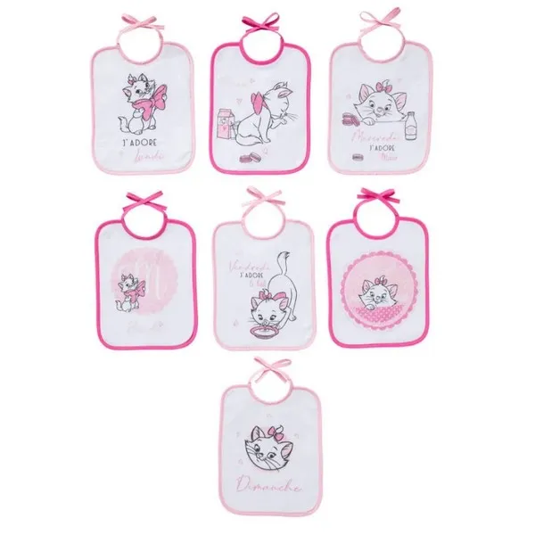 BabyCalin Marie - Комплект лигавници 0+ Месеца, 7 броя