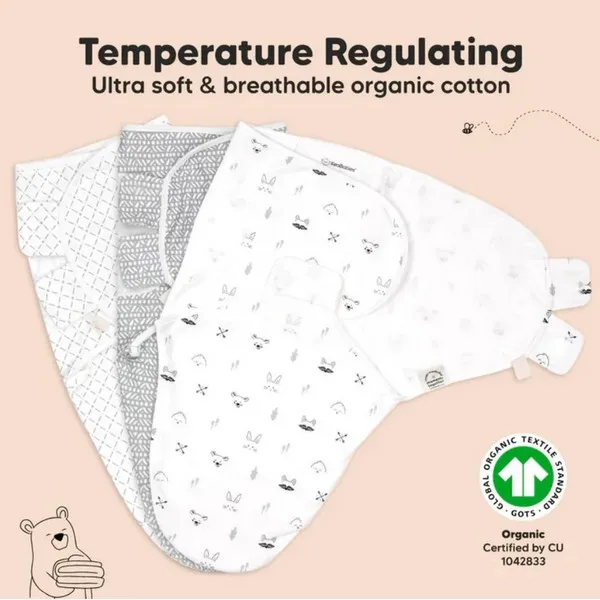Продукт KeaBabies - Пелени За Повиване Organic 0-3 Месеца 3Бр - 0 - BG Hlapeta