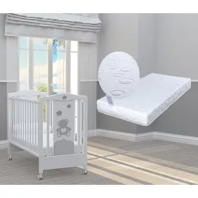 Bambino Casa  BonBon grigio - Бебешко креватче + ПОДАРЪК матрак Primavera Baby Luxe