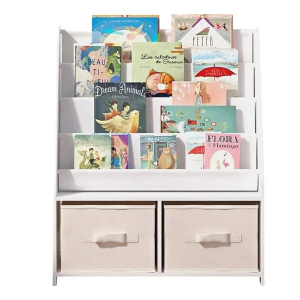 Продукт GINGER HOME - Детски Органайзер 2 в 1 – Етажерка за Книжки и Кутии за Играчки, Бял, Монтесори Метод - 0 - BG Hlapeta