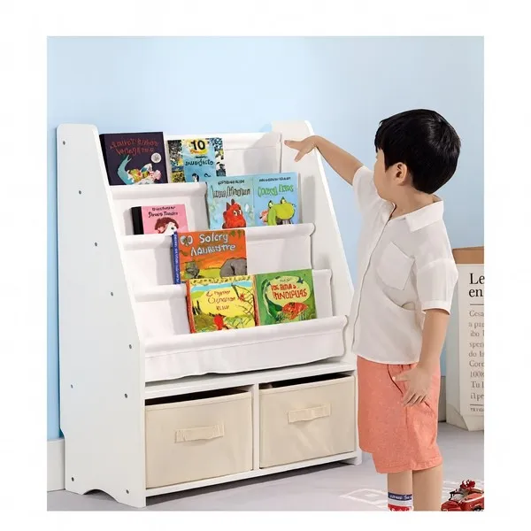 Продукт GINGER HOME - Детски Органайзер 2 в 1 – Етажерка за Книжки и Кутии за Играчки, Бял, Монтесори Метод - 0 - BG Hlapeta